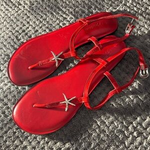 Authentic Brighton Red Starfish sandals - Size 9
